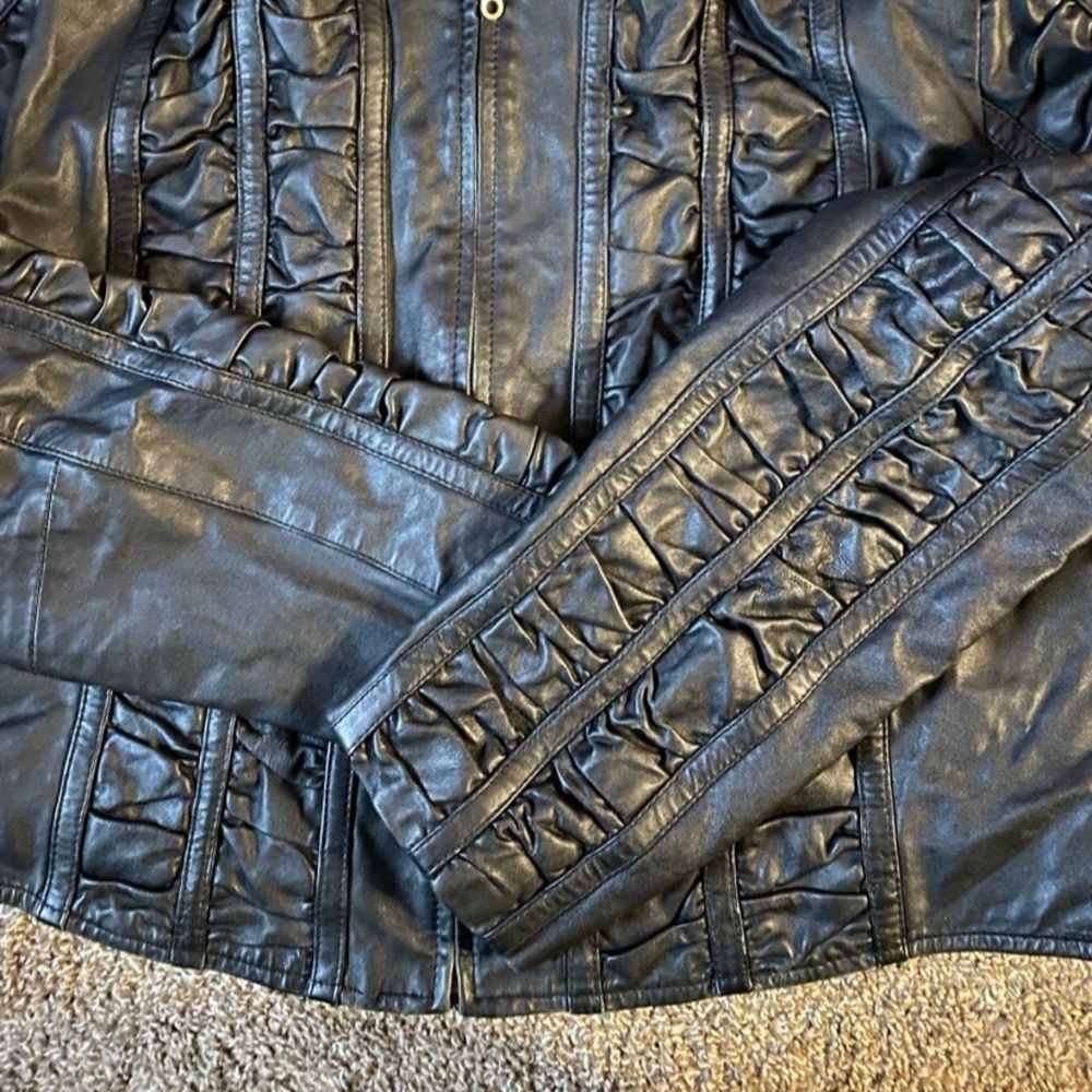 Plus Size Leather Jacket - Picture 3 of 5